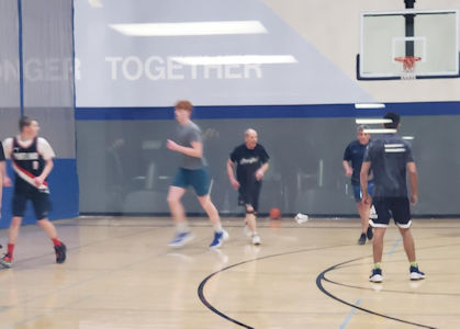 Harold playing basketball